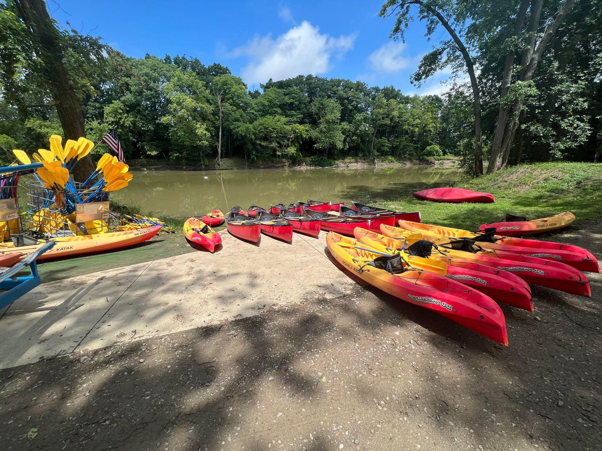 Paddle down the Auglaize River in either a canoe or a kayak, either way we have plenty to go around.